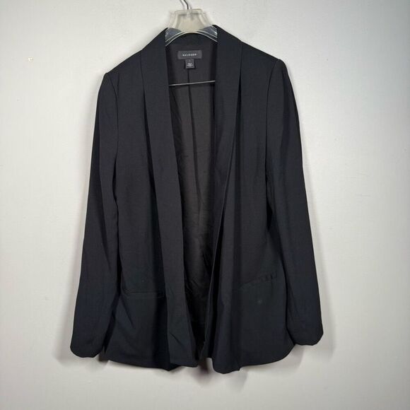 Halogen open front relaxed longline blazer black - Picture 1 of 8